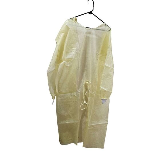 Yellow Isolation Gown costume Level 1 polypropelene x10 - Picture 1 of 9